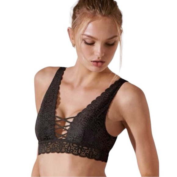 Victoria's Secret Satin Lace Crochet Bralette - Picture 2 of 3